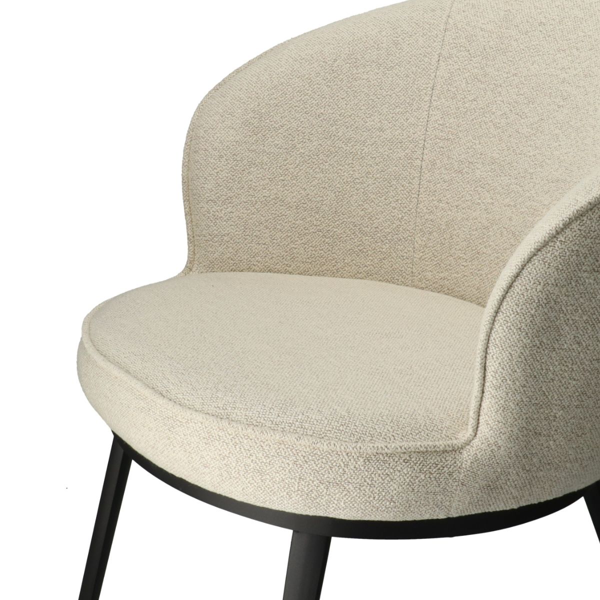UQ NAGI LOUNGE BOUCLÉ Beige design Upholstered indoor armchair